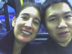 Eugene and I on the bus to the start